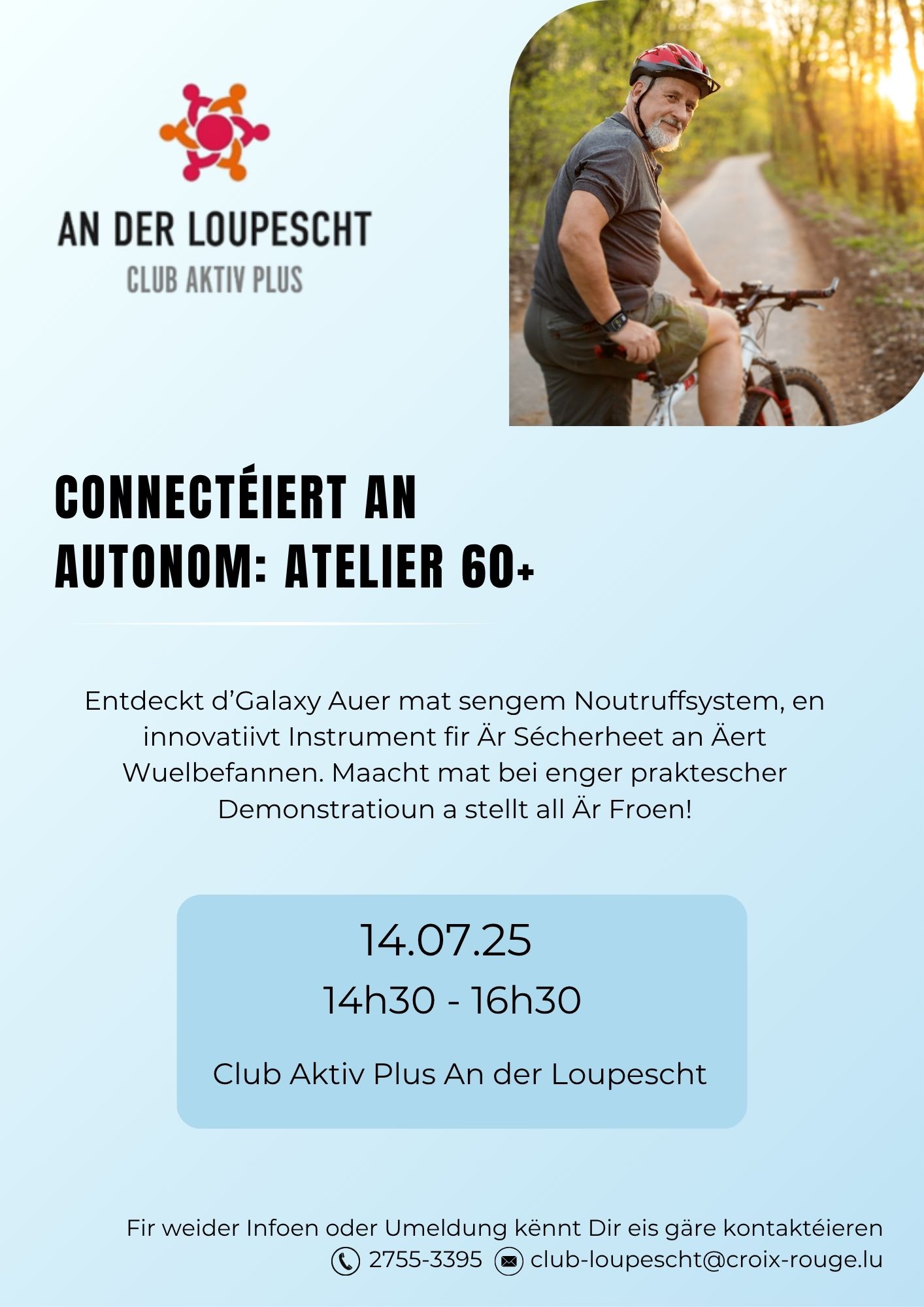 Connectés et autonomes: atelier 60+