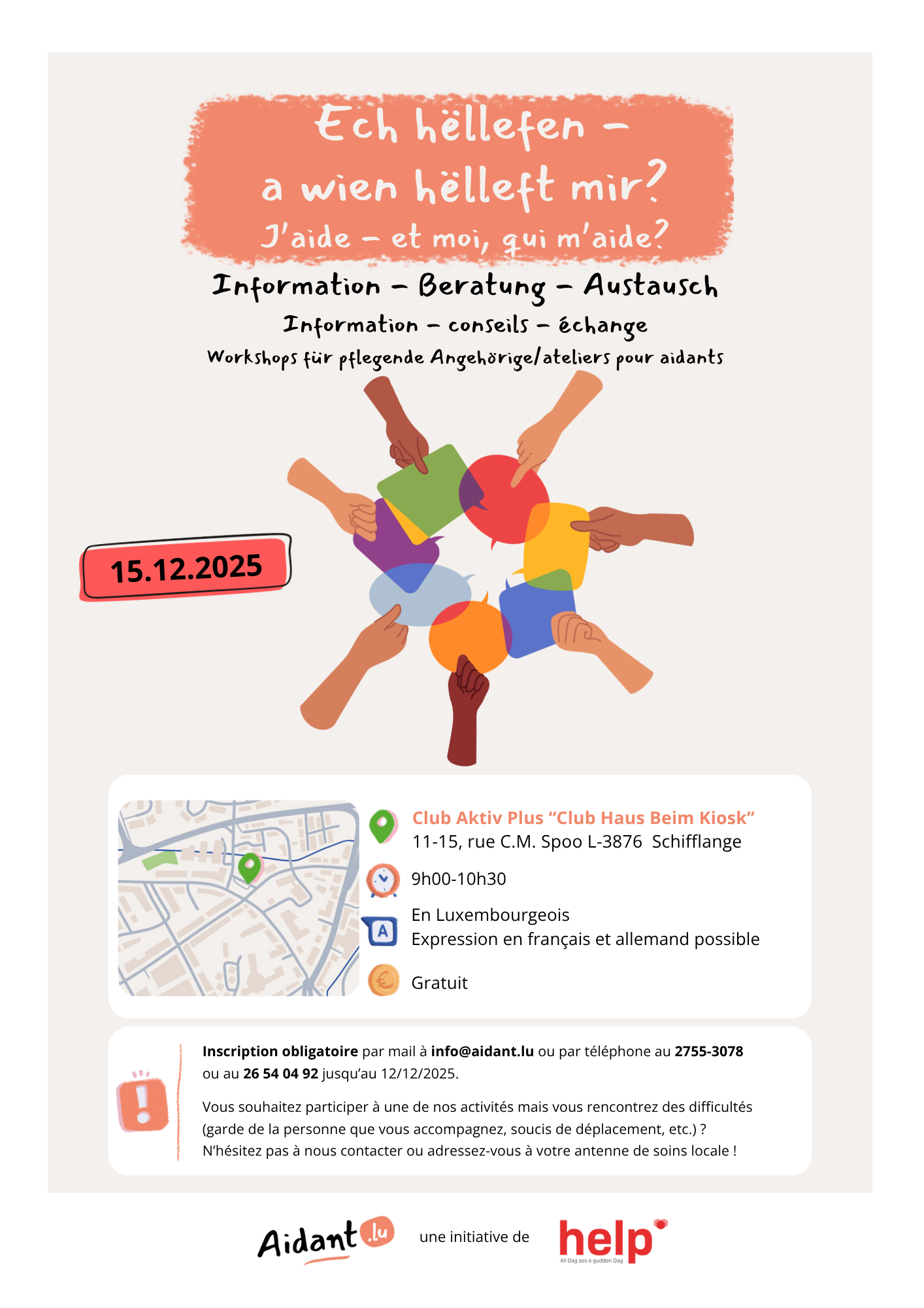 Atelier thématique : Ech hëllefen – a ween hëlleft mir? 