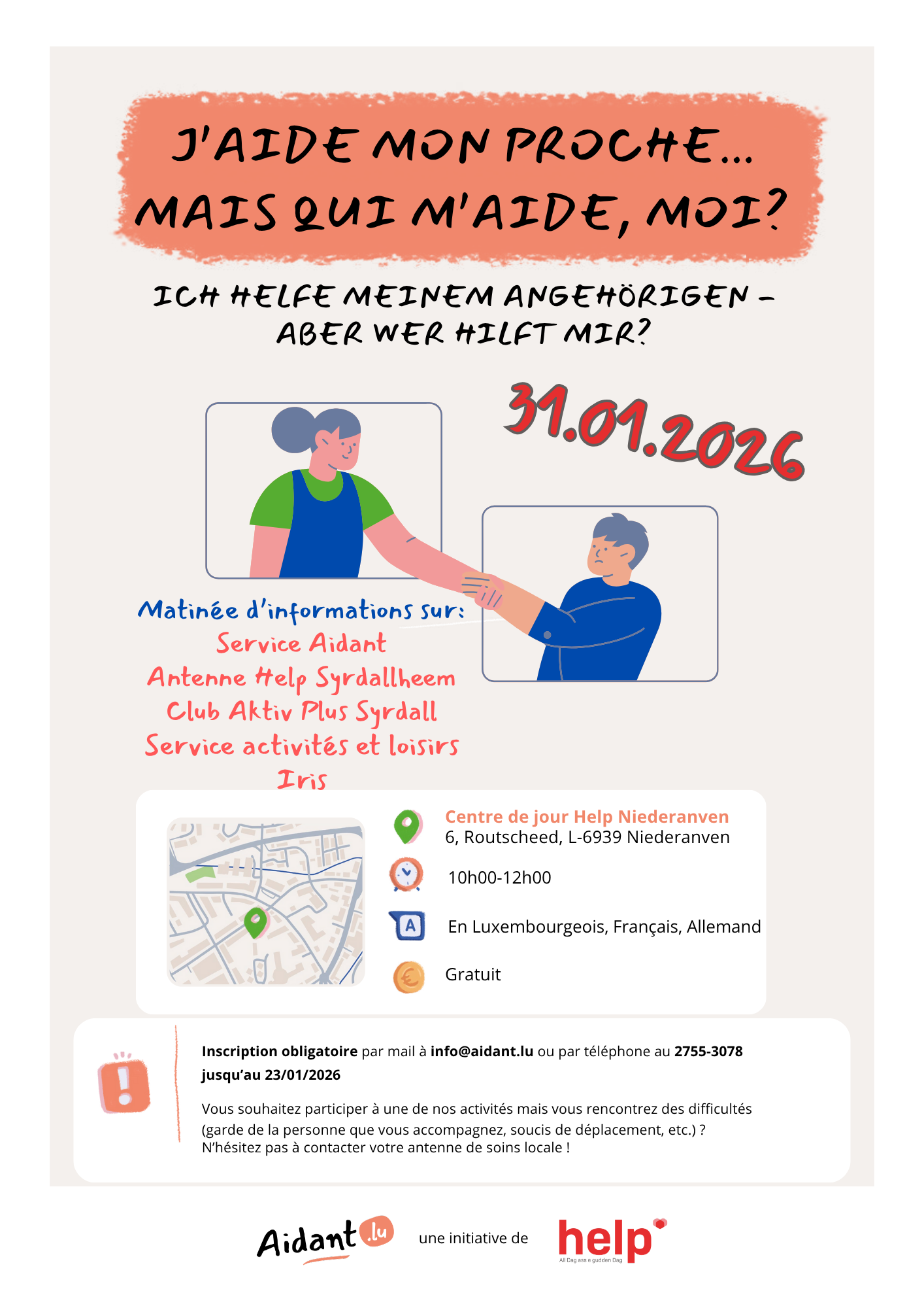 Séance d’information : J’aide mon proche… mais qui m’aide, moi ?  