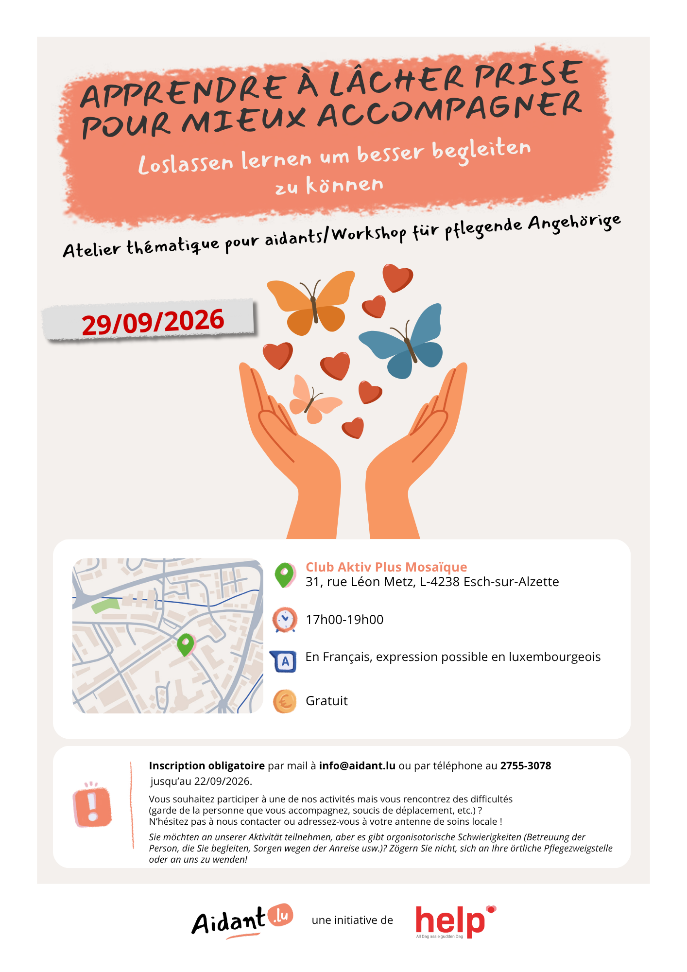 Atelier th&eacute;matique :&nbsp;Apprendre &agrave; l&acirc;cher prise pour mieux accompagner&nbsp;