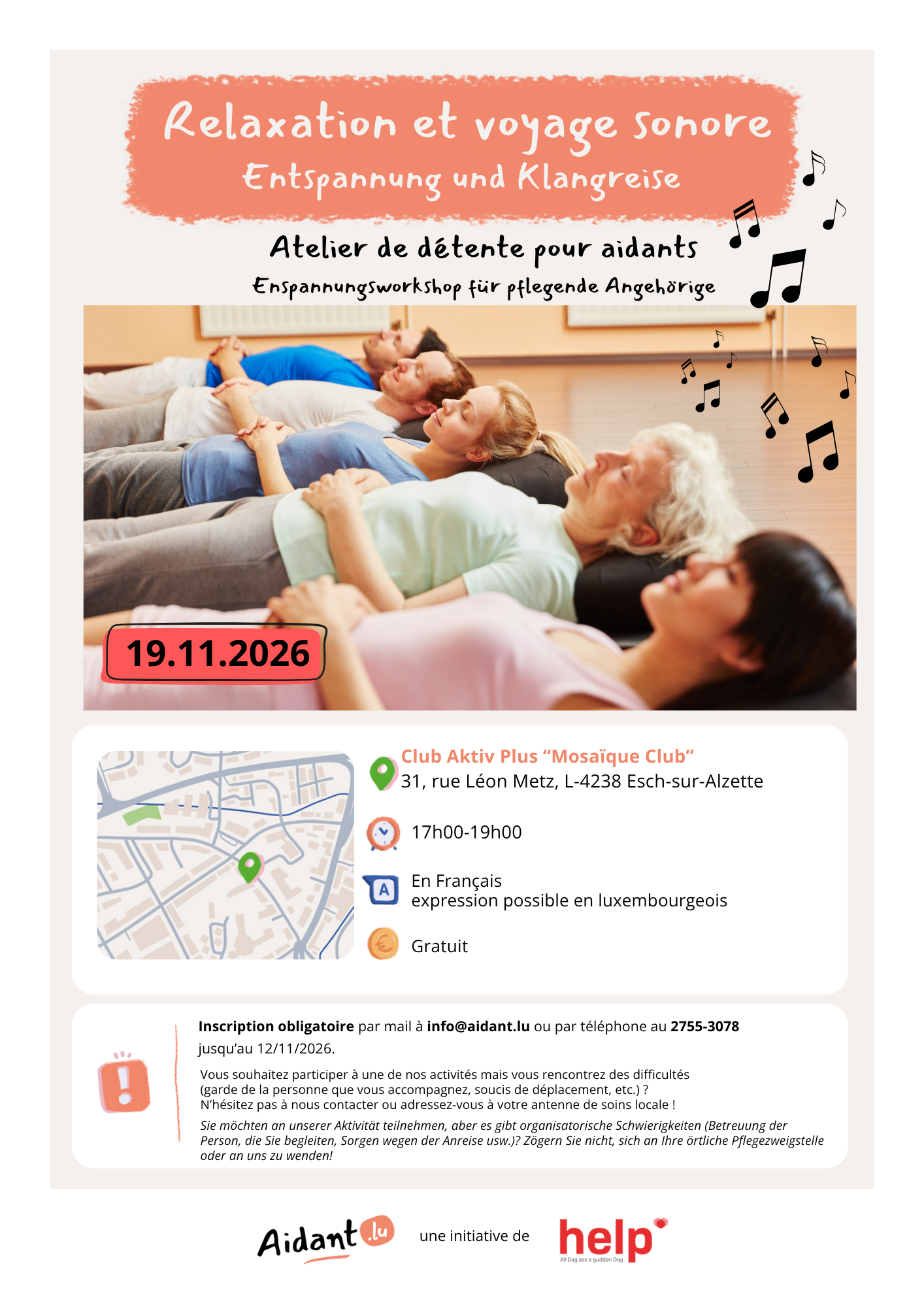 Atelier th&eacute;matique : Relaxation et voyage sonore&nbsp;